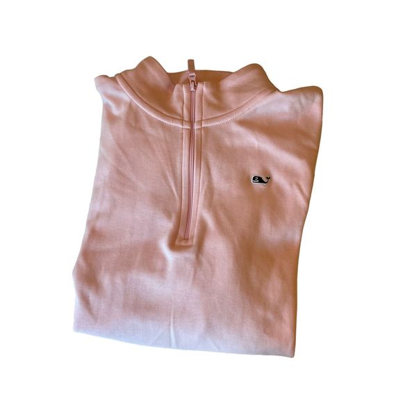 EUC Vineyard Vines Girls Light Pink Pullover - Size Large, 1/4 Zip, Blue Whale L - Picture 3 of 8